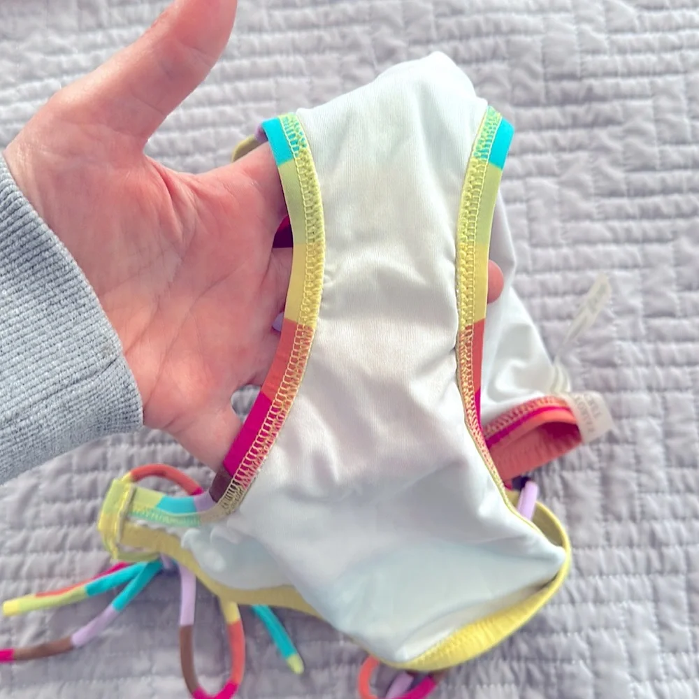 Striped halter Victoria’s Secret bikini with tie-side bottoms - Picture 4 of 6